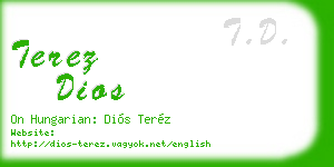 terez dios business card